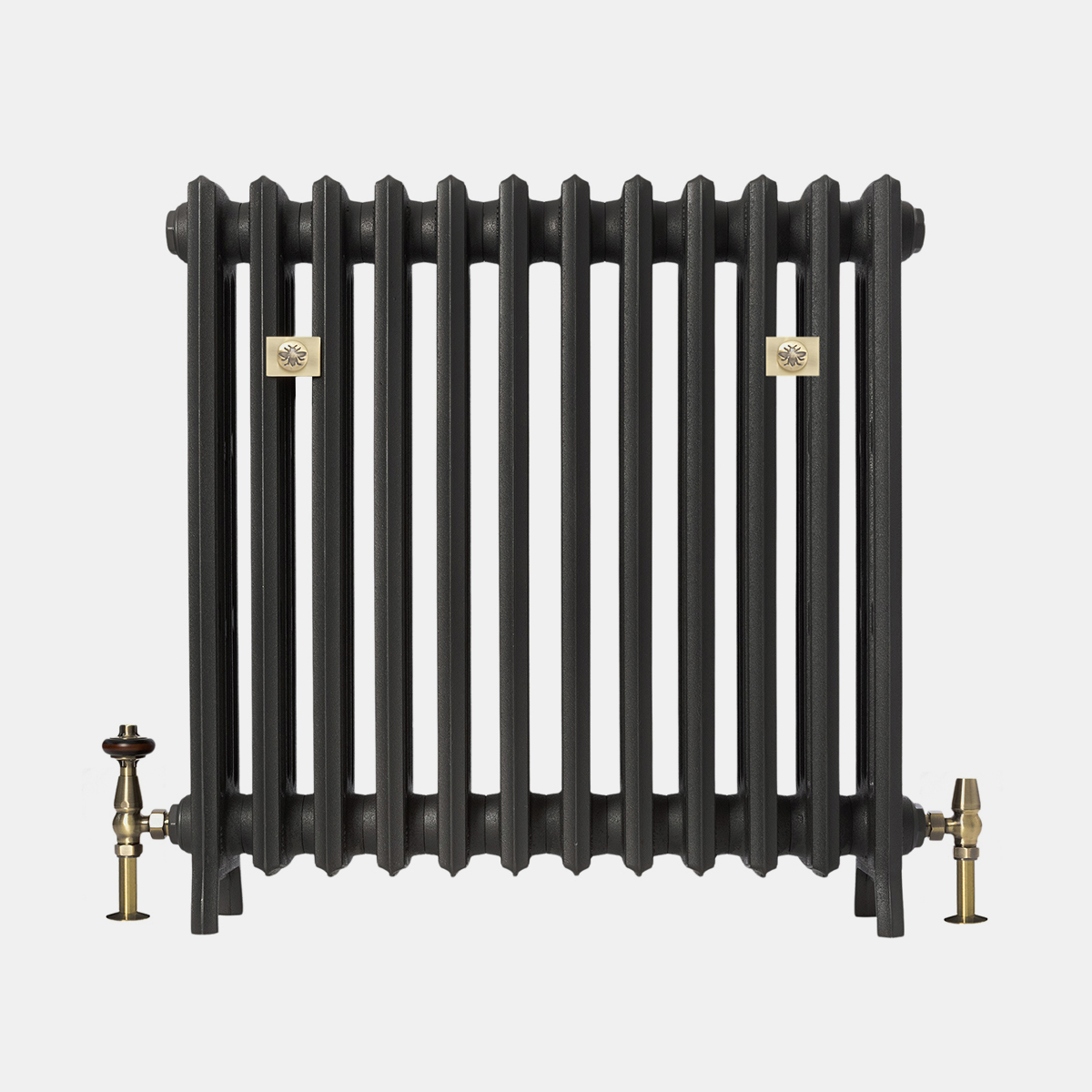 Grace 4 Column 30" cast iron radiator in Matt Black finish